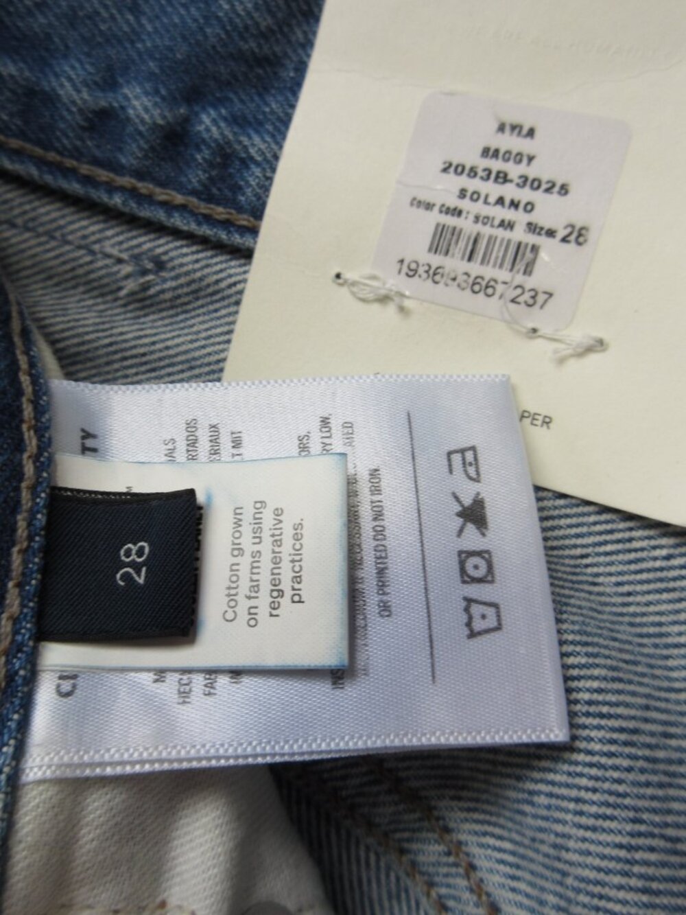 NWT Citizens of Humanity Ayla Baggy in Solano Relaxed Rigid Distressed Jeans 28 - Picture 9 of 11